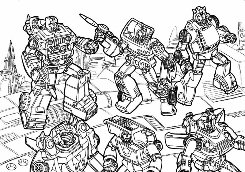 Kolorowanki Transformers. Rescue Bots do druku za darmo