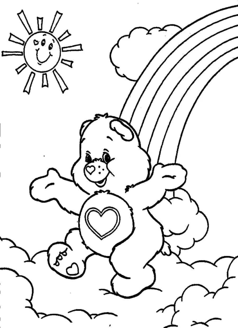 care bears coloring page high quality