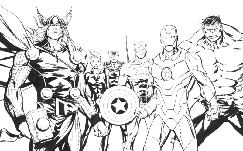 Avengers kolorowanki. Wydrukuj 100 nowych obrazów za darmo