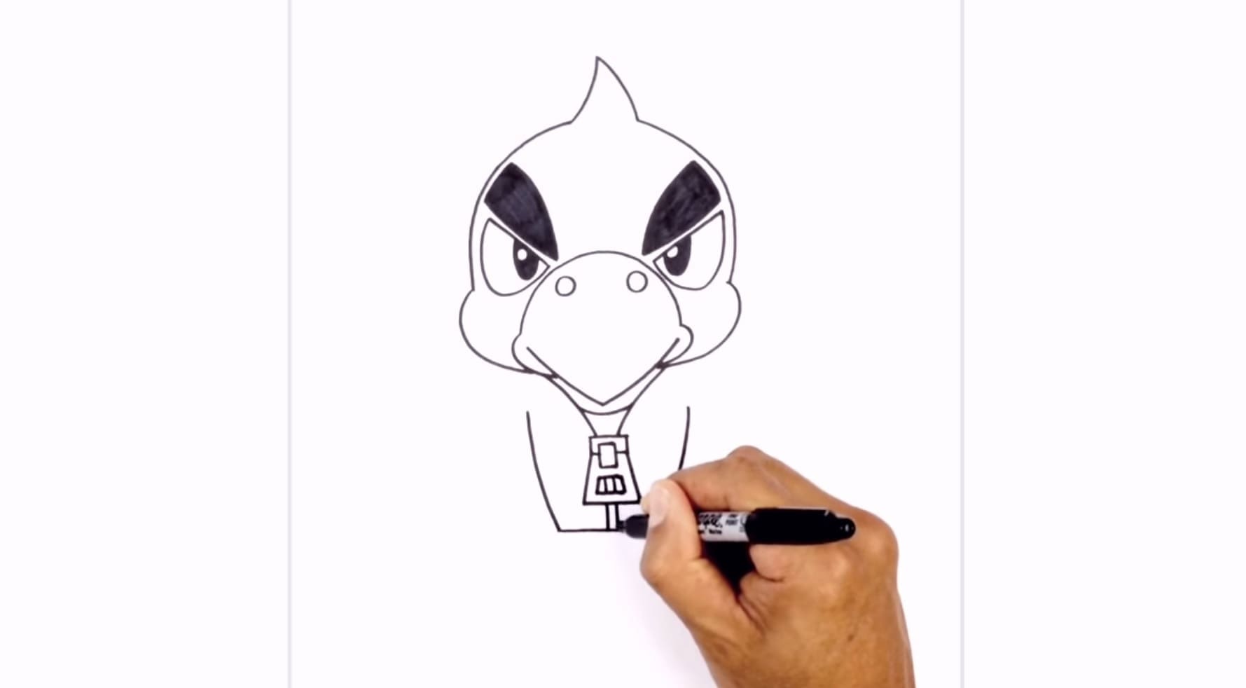 Как нарисовать Ворона из Бравл Старс поэтапно карандашом