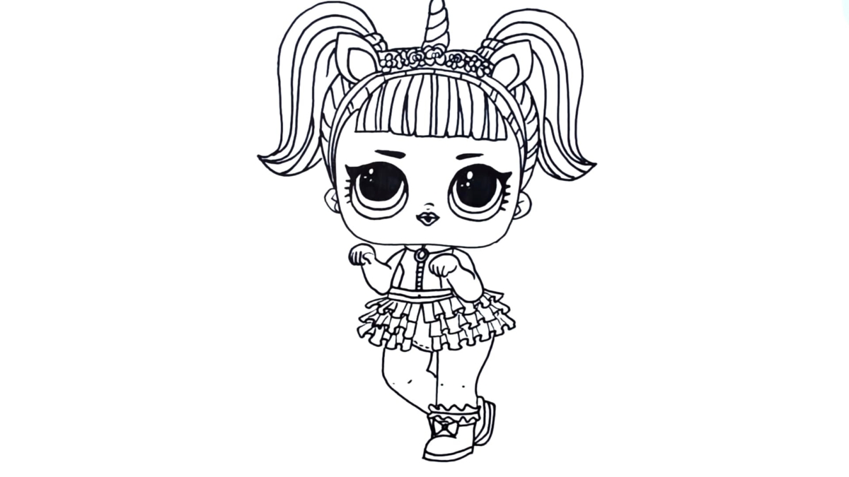 How to draw LOL doll with pencil according to instructions fast and easy