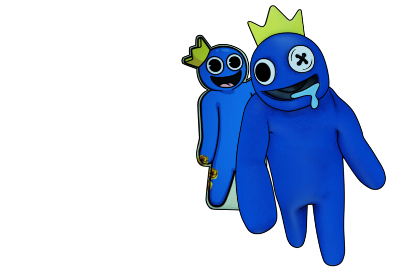 Fundo transparente Blue Rainbow Friends PNG para baixar