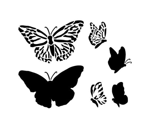 Трафарет Бабочки | Распечатать бесплатно