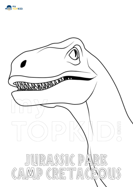 Coloriage Jurassic World Camp Cretaceous  La colo du Crétacé