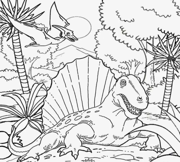 Coloriage Jurassic World Camp Cretaceous  La colo du Crétacé