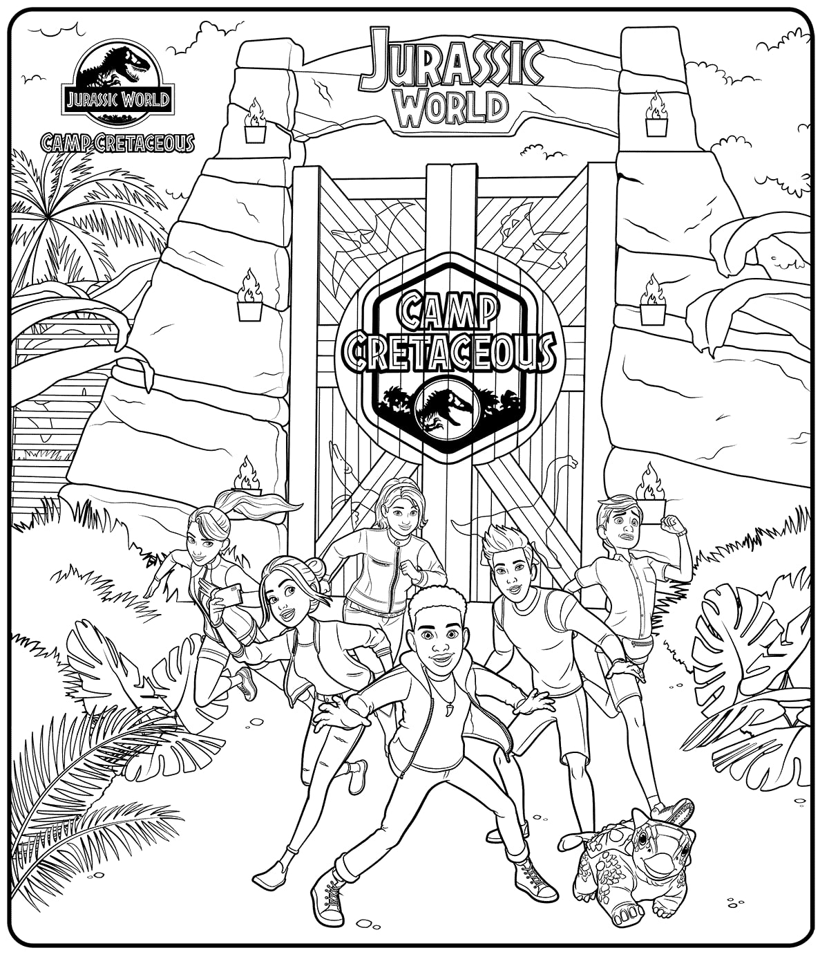 Jurassic World Camp Cretaceous Coloring Page Jurassic World Camp ...