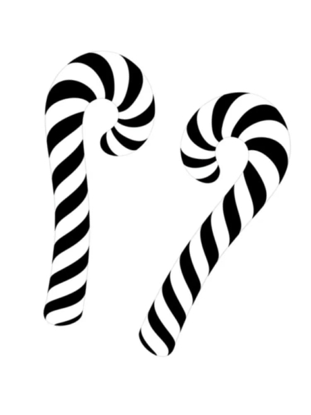 Candy Cane Stencils | Free Printable