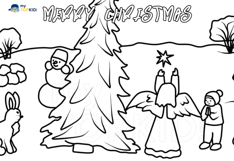 Christmas Coloring Pages. Free Printable Best Collection