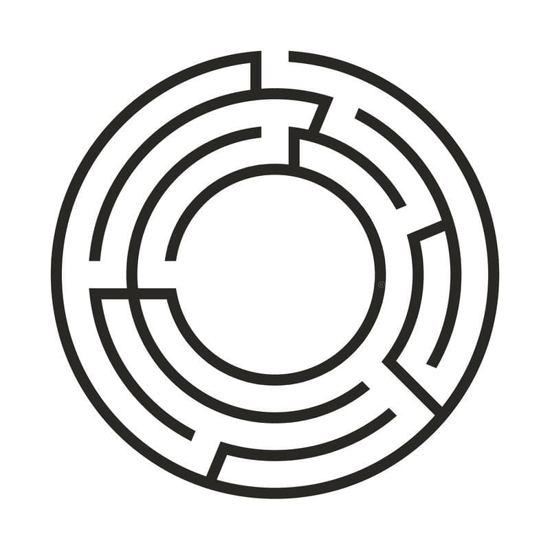 Kreis-Labyrinth | Kostenlose Rätsel zum Ausdrucken