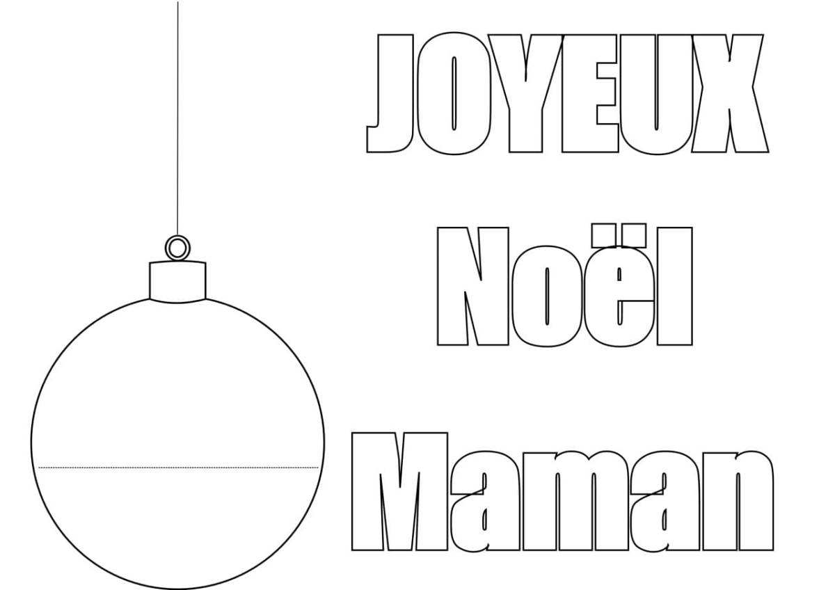 Coloriage de Noel. Imprimez gratuitement à partir de la meilleure