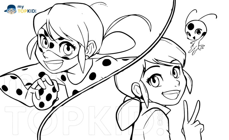 ▷ Desenhos de Ladybug para colorir