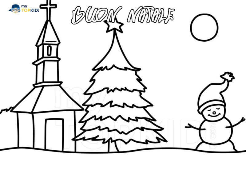 Disegni di Natale da colorare. Stampa gratuitamente