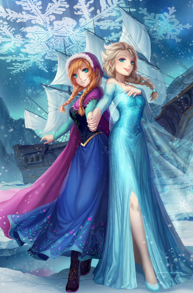 Bilder von Elsa aus dem Film Eiskönigin. Frozen