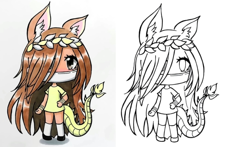 Desenhos do Gacha Club para Colorir - Novas imagens impressão