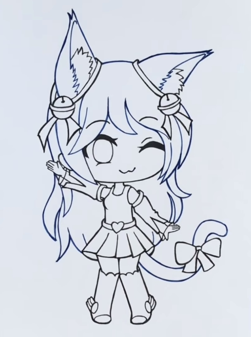 desenho para colorir gacha life