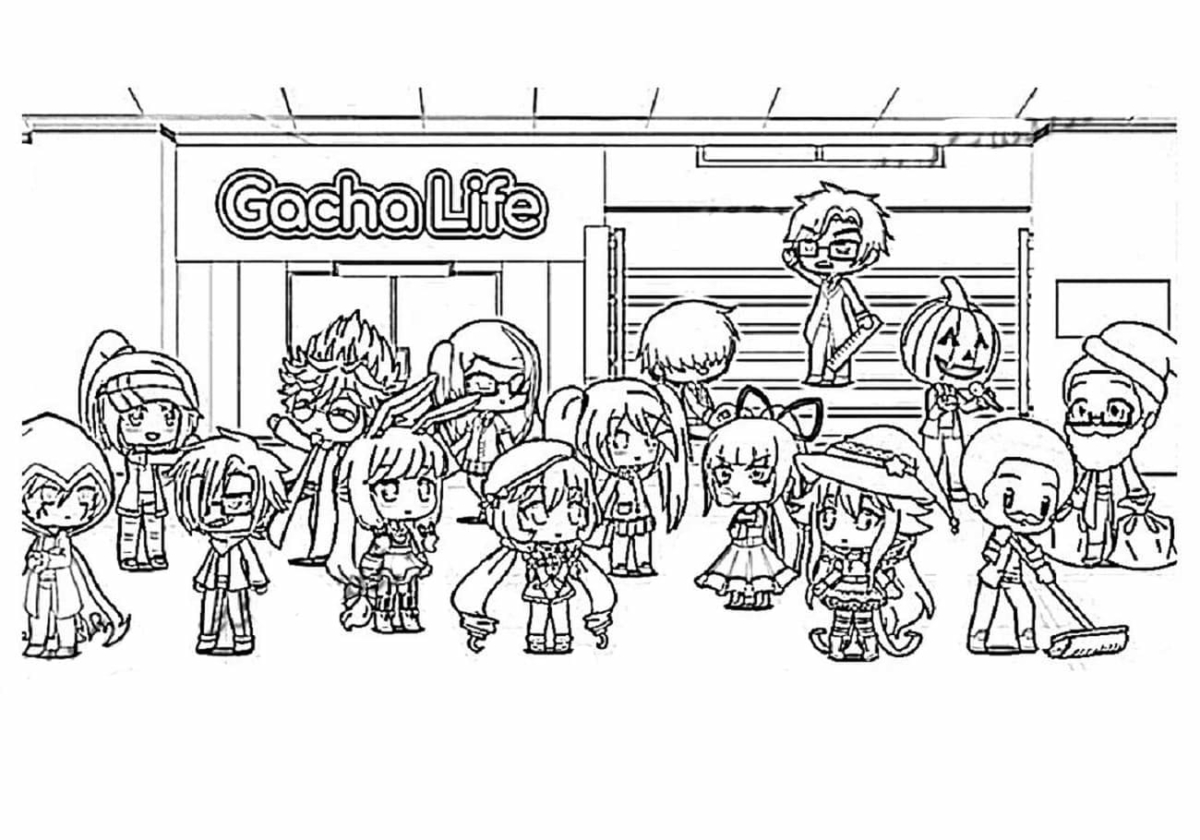Gacha Life Coloring Pages. New Unique Collection. Print for Free