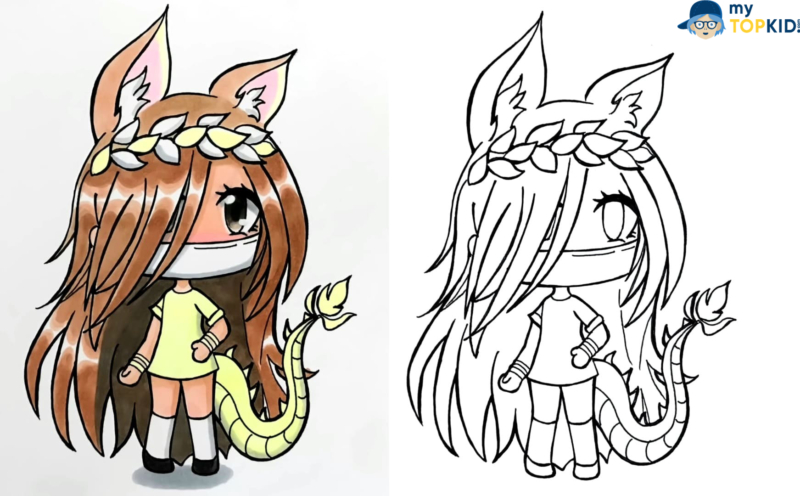 Desenhos para colorir Smart Girl Gacha Life - Desenhos para