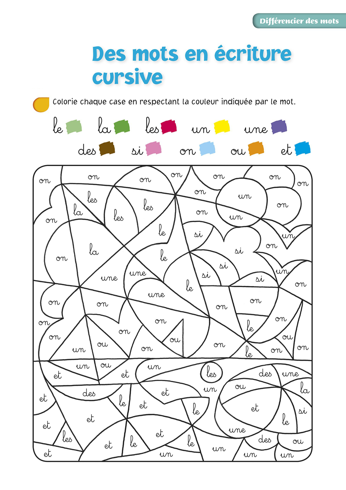 Coloriage magique maternelle. Imprimer la coloration logique
