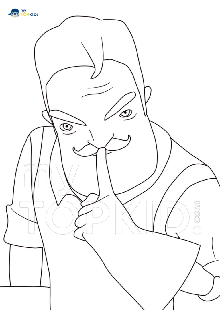 Printable Coloring Pages Of Hello - Mytopkid.com Hello Neighbor 10 768x1080