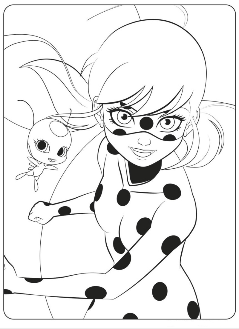 Coloriage Miraculous. Imprimer Ladybug et Chat Noir