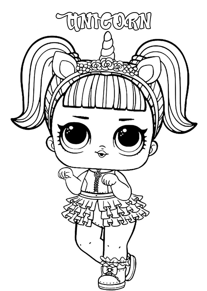 . Surprise doll para colorear. Imprimir nuevas muñecas gratis