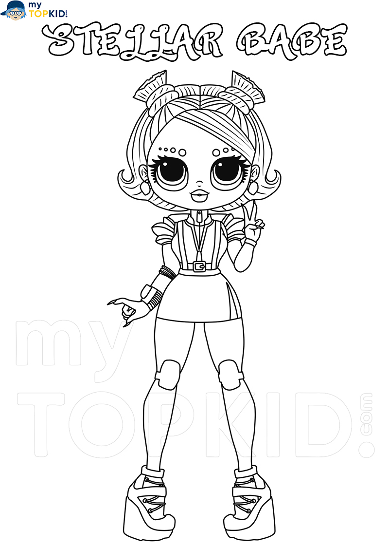 Desenhos para colorir de bonecas OMG Fashion LOL OMG - folhas