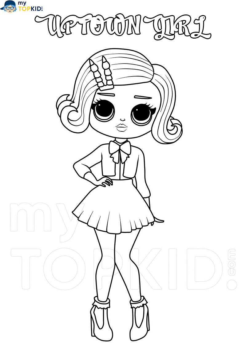 Desenhos para colorir de bonecas OMG Fashion LOL OMG - folhas