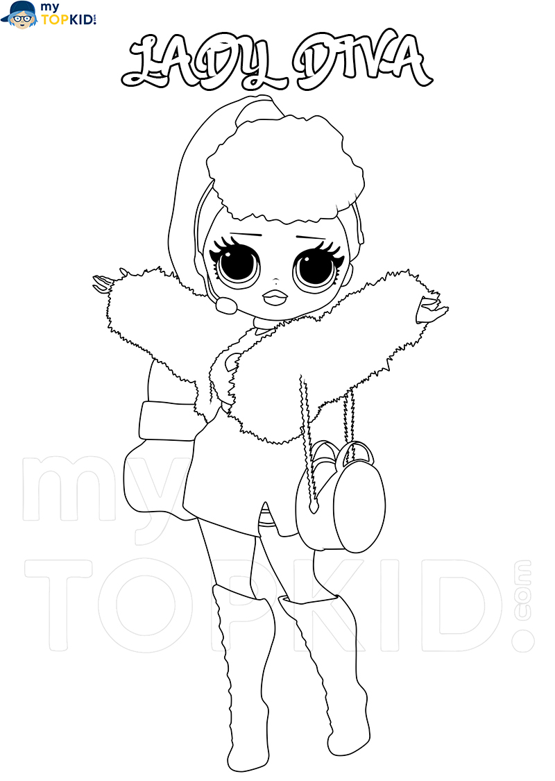 Desenhos para colorir de bonecas OMG Fashion LOL OMG - folhas imprimíveis  gratuitas