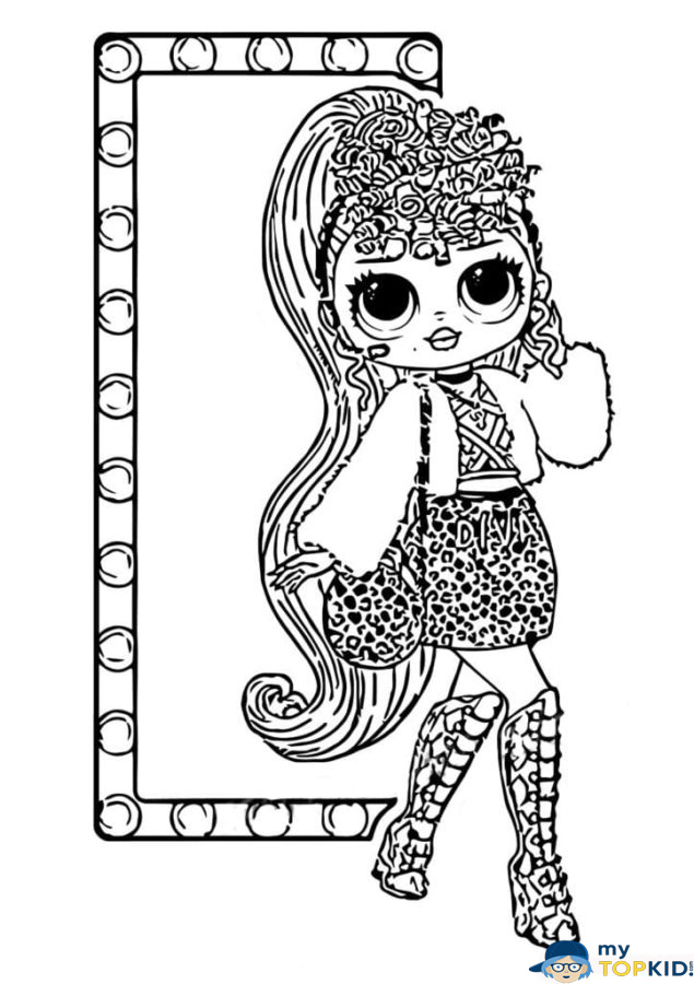 Desenhos para colorir de bonecas OMG Fashion LOL OMG - folhas imprimíveis  gratuitas