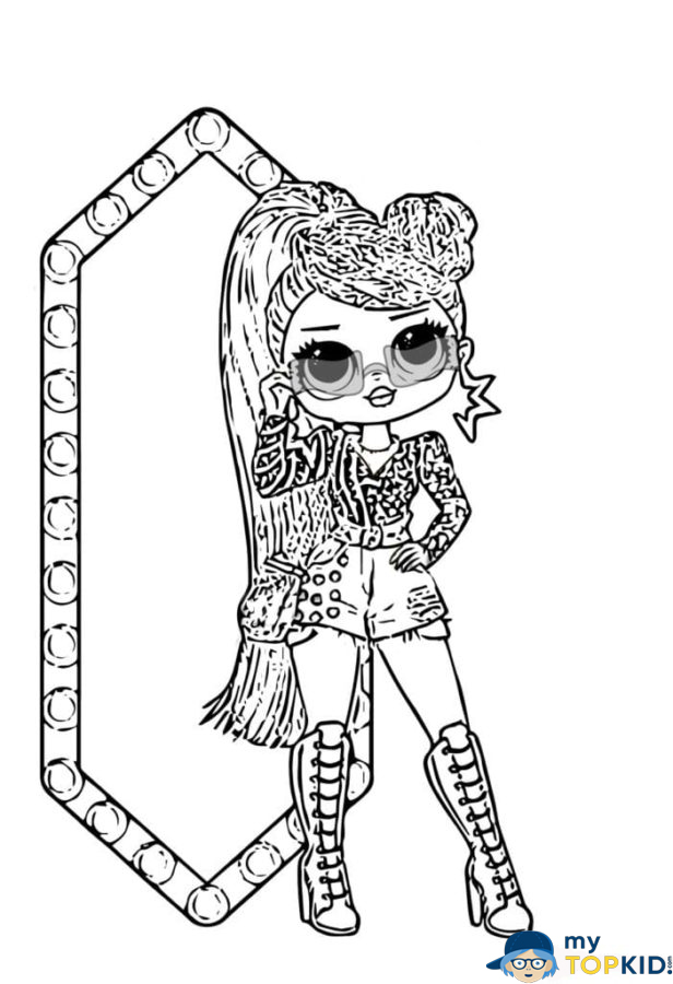 Desenhos para colorir de bonecas OMG Fashion LOL OMG - folhas