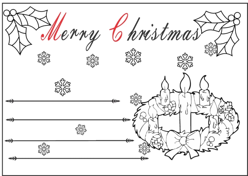 Christmas Coloring Pages. Free Printable Best Collection