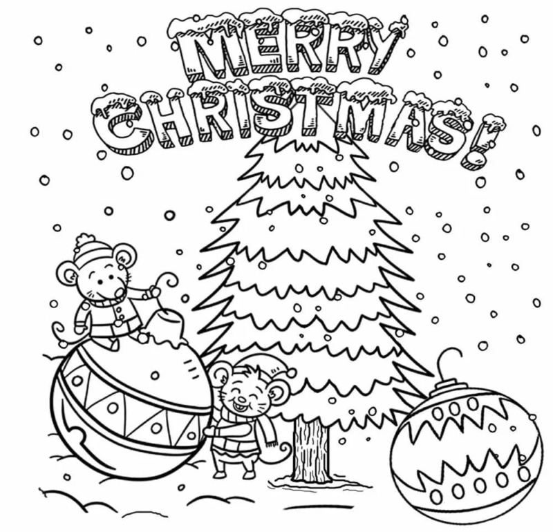 Christmas Coloring Pages. Free Printable Best Collection