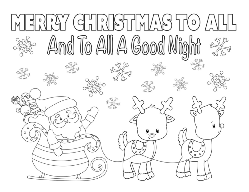 Christmas Coloring Pages. Free Printable Best Collection