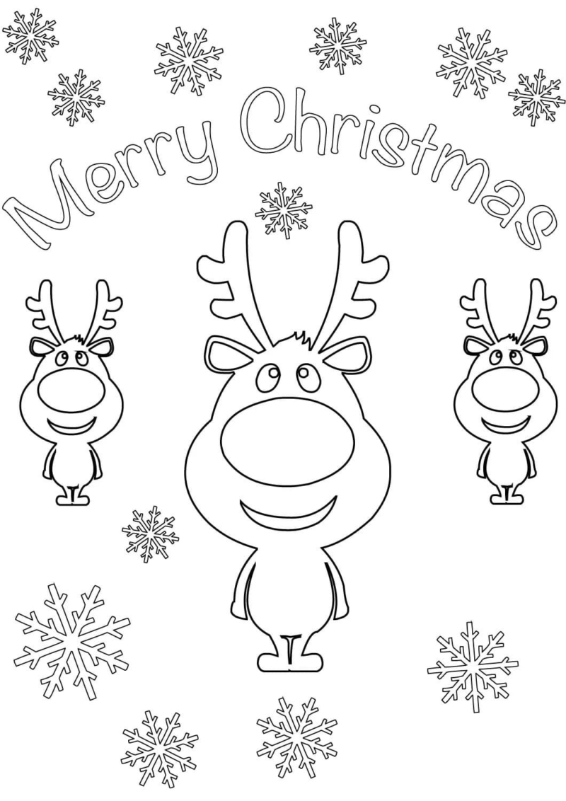 Christmas Coloring Pages. Free Printable Best Collection