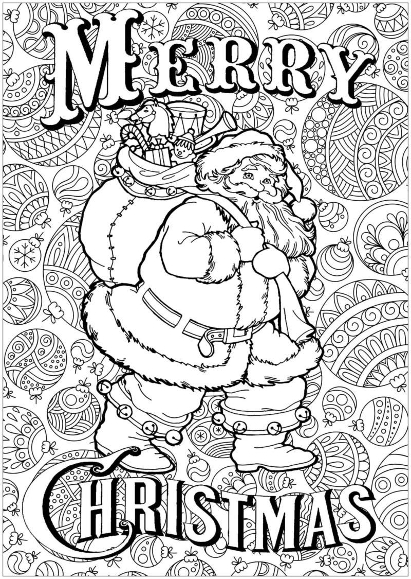 Christmas Coloring Pages. Free Printable Best Collection