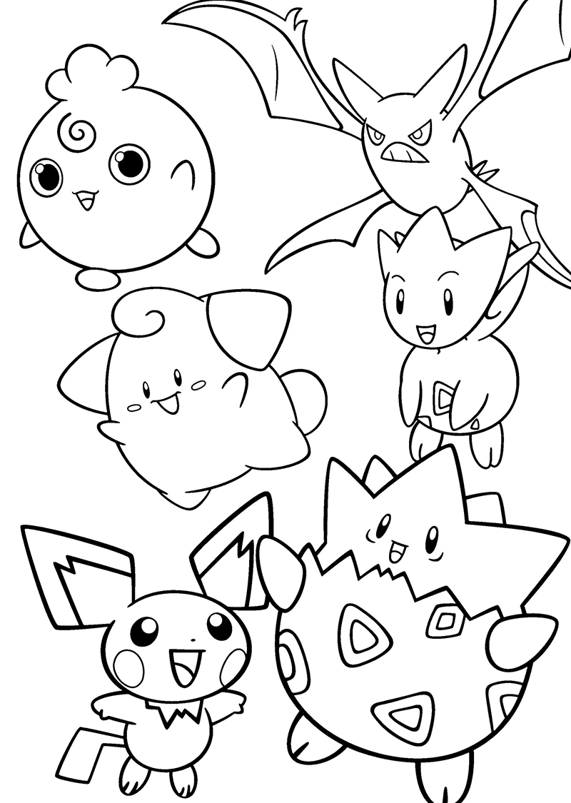 Pokemon disegni da colorare. 110 immagini stampate gratuitamente