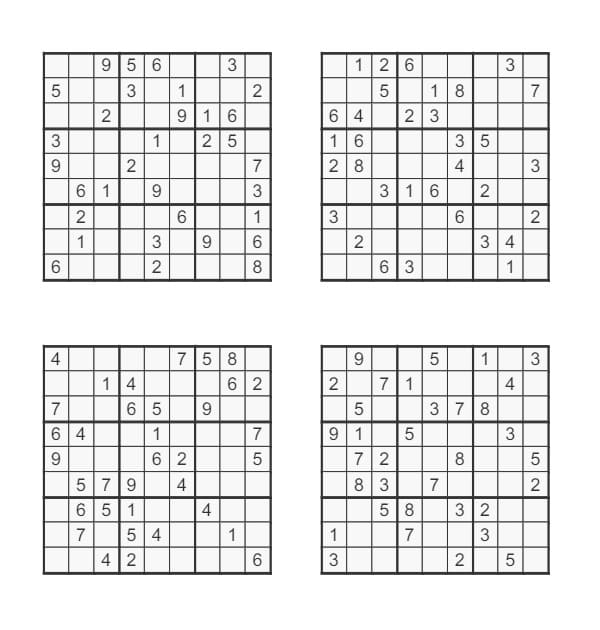 Sudoku Médio Para Imprimir.