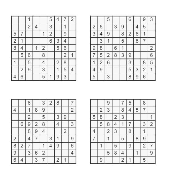Sudoku à imprimer