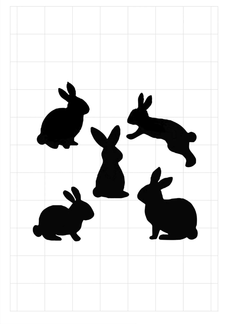 Stencil di Coniglio da Scaricare e Stampare