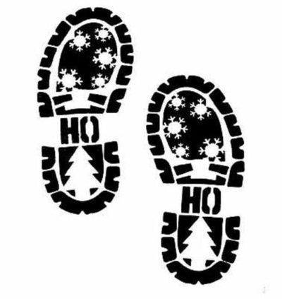 Santa Footprint Stencils | Free Printable