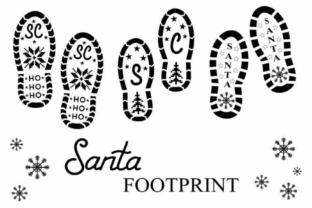 Santa Footprint Stencils | Free Printable