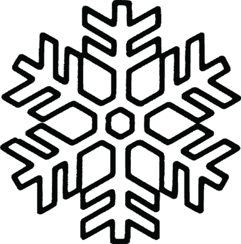 Stencil di Fiocco di Neve da Stampare