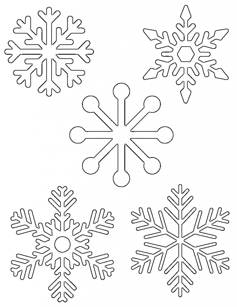 Plantillas de Copo de Nieve para Imprimir
