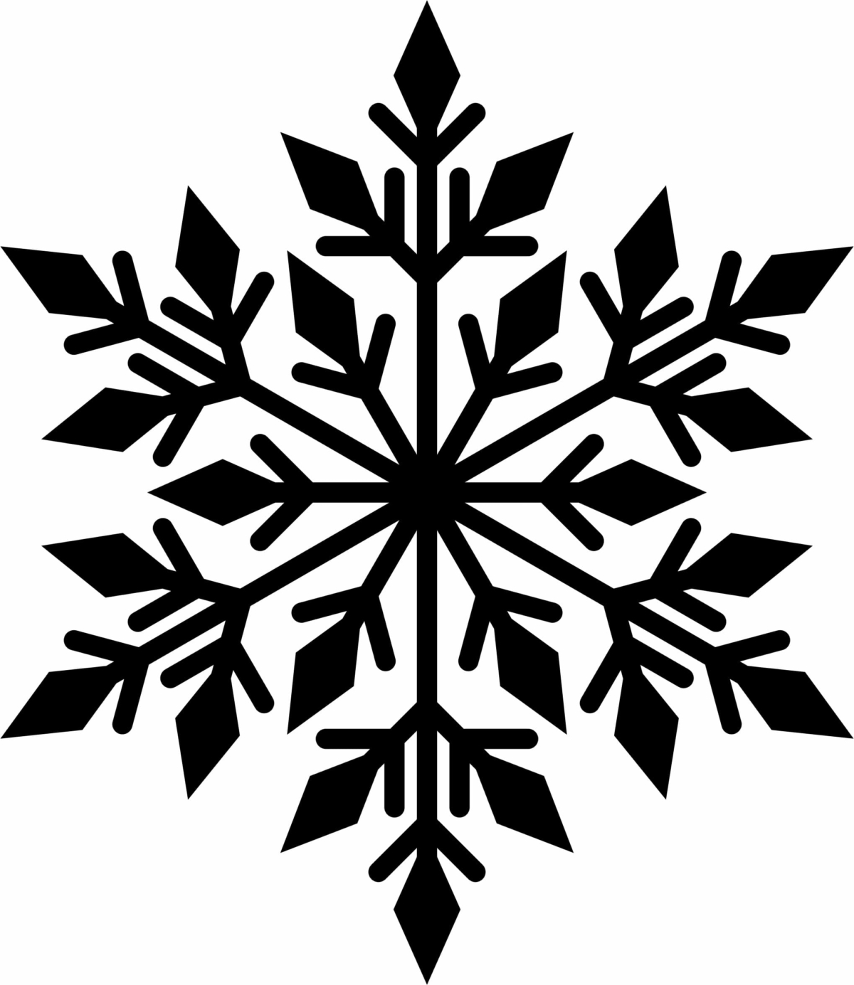 Трафарет Снежинки | Распечатать бесплатно