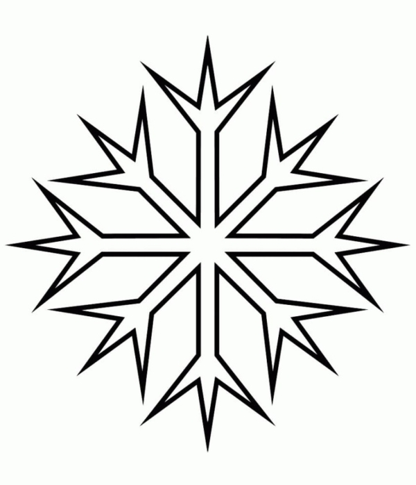 Трафарет Снежинки | Распечатать бесплатно