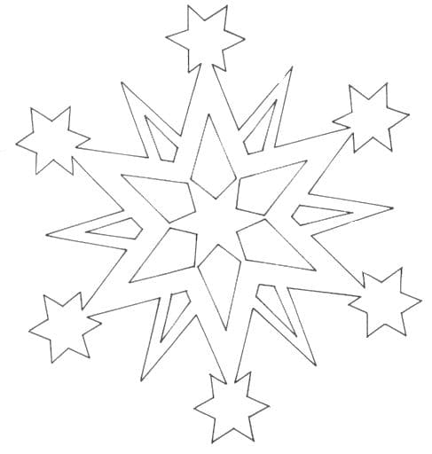 Stencil de Floco De Neve para Impressão