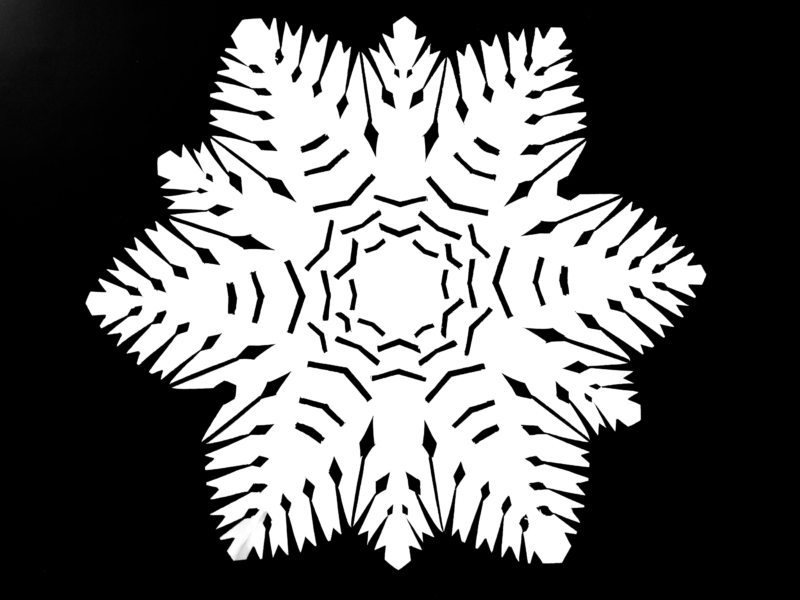 Stencil de Floco De Neve para Impressão