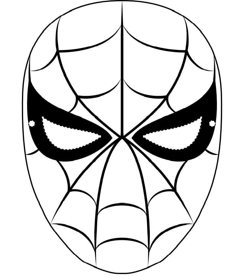 Spiderman Paper Mask. Print and Do It Yourself Easy Art For Kids