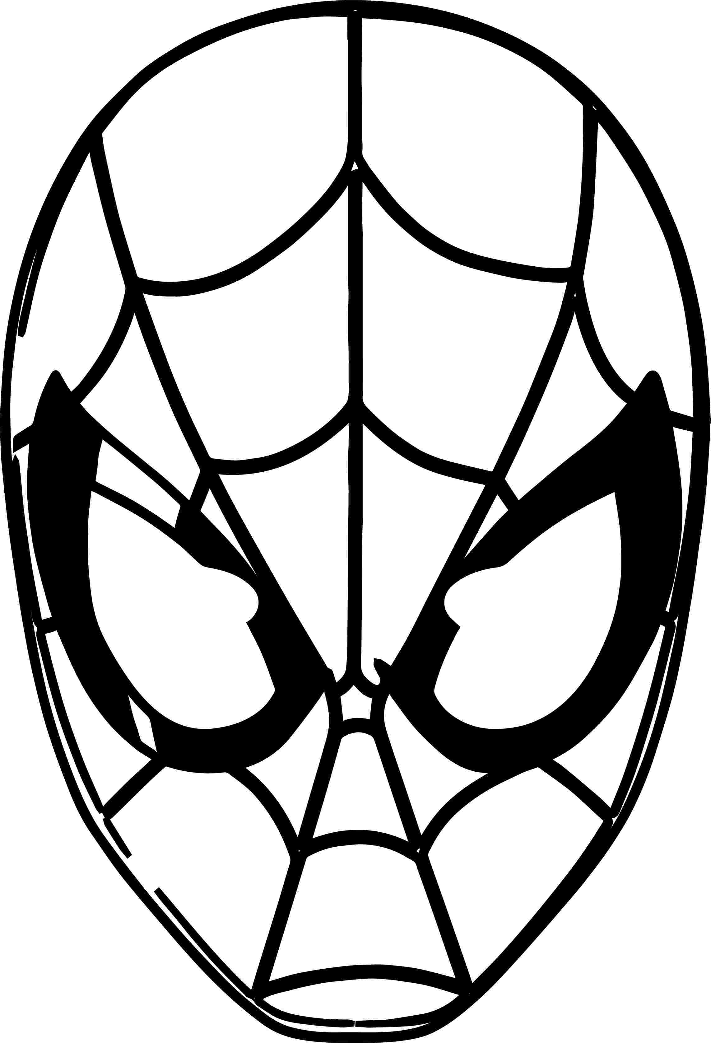 spidermanmaske aus papier drucken ausmalbild spinnenmann