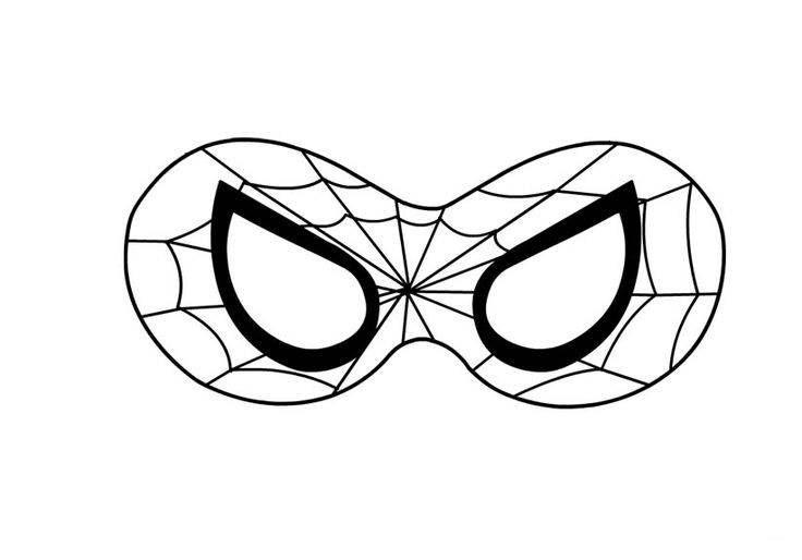 Máscaras de Spiderman (Hombre araña) de papel. Plantilla de impresión